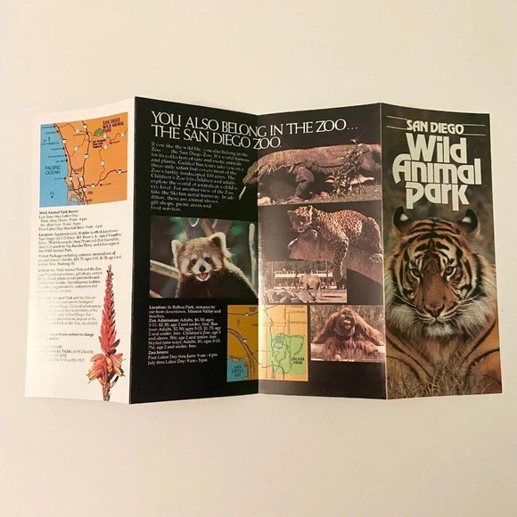 Vintage Lot of 6  San Diego Brochures Park Zoo Hotel Museum Pamphlets - Picture 8 of 16
